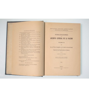 Luz de tierra incógnita en la América Septentrional y Diario de las exploraciones en Sonora