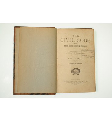 The civil code of the mexican federal district and territories