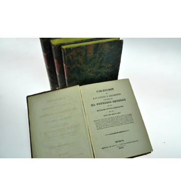 Coleccion de las leyes y decretos expedidos por el Congreso General de los Estados-Unidos Mejicanos, en los años de 1829 y 1830. 4 Tomos.