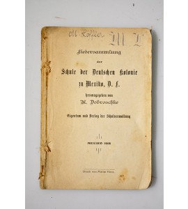 Liedersammlung der Schule der Deutschen kolonie in Mexico, D.F.